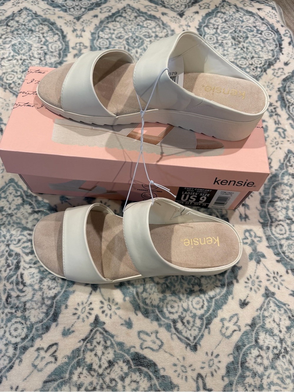 Kensie Endy Cream Double-Strap Platform